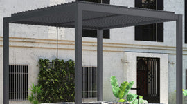Pergola-Pavillon mit Lamellendach 3m x 3m