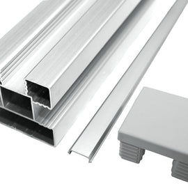 Aluminium-Türpfosten Silber