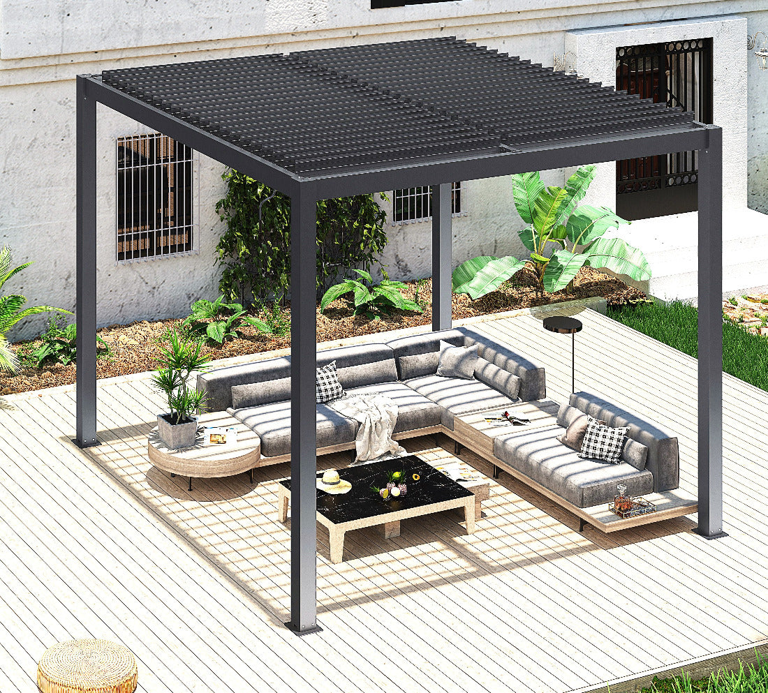 Pergola-Pavillon mit Lamellendach 4m x 3m