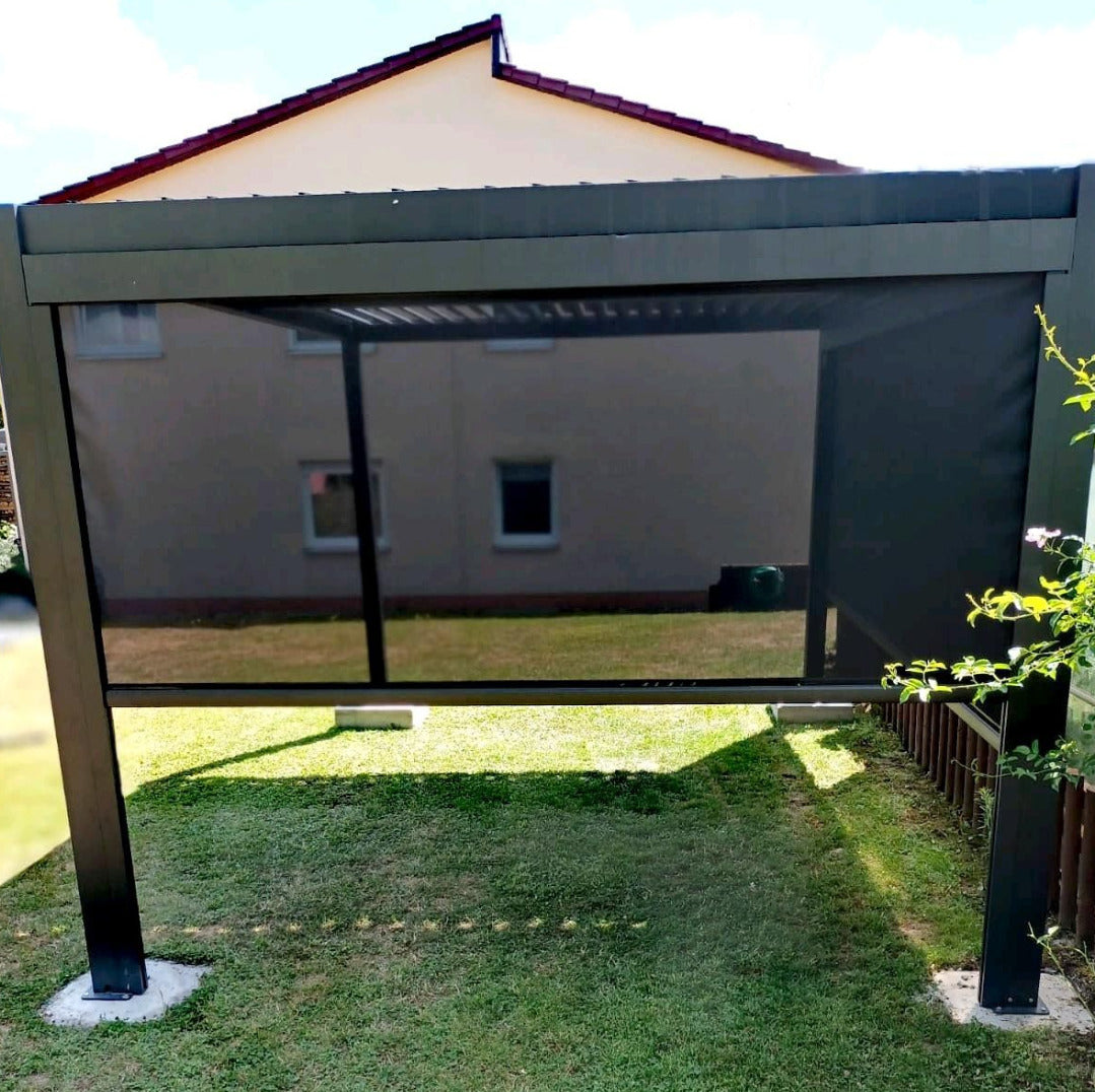 Sichtschutz-Markise für Aluminium Pergola-Pavillon 4m Seite