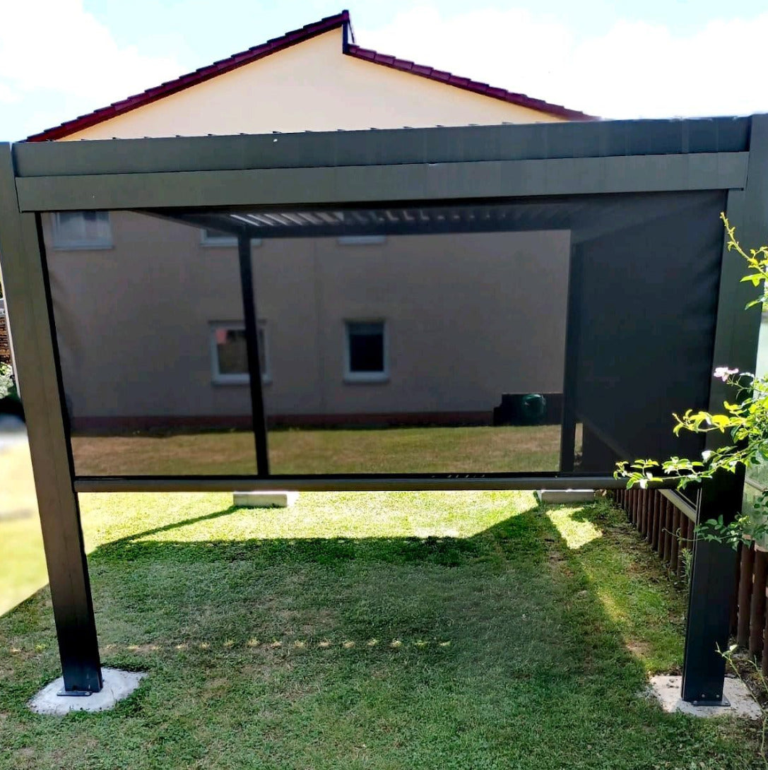 Sichtschutz-Markise für Aluminium Pergola-Pavillon 3m Seite