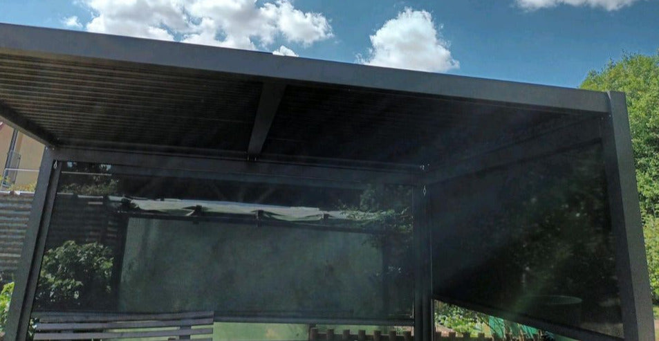 Sichtschutz-Markise für Aluminium Pergola-Pavillon 4m Seite