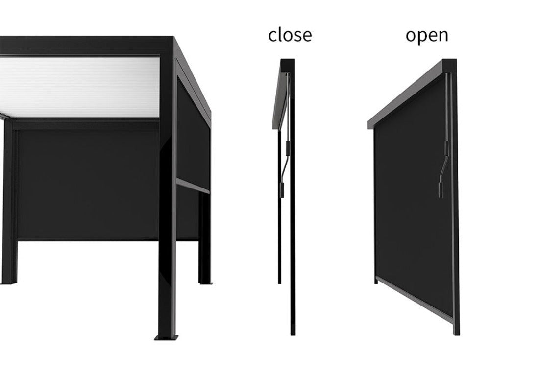 Sichtschutz-Markise für Aluminium Pergola-Pavillon 3m Seite